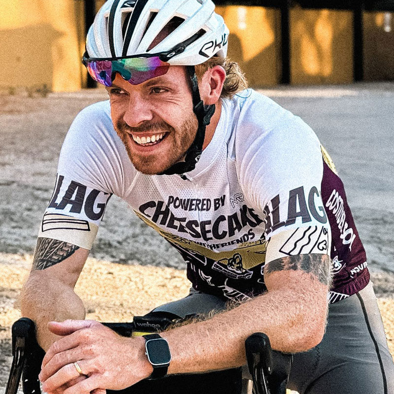 Fahrradmechaniker und Rennradfahrer Patrick