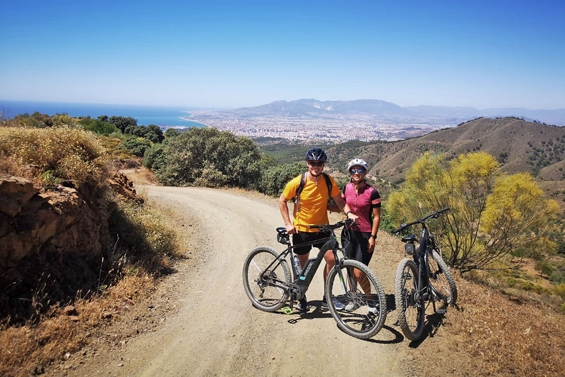 Guided bike tour Malaga by e-MTB in Montes de Malaga Viewpoint