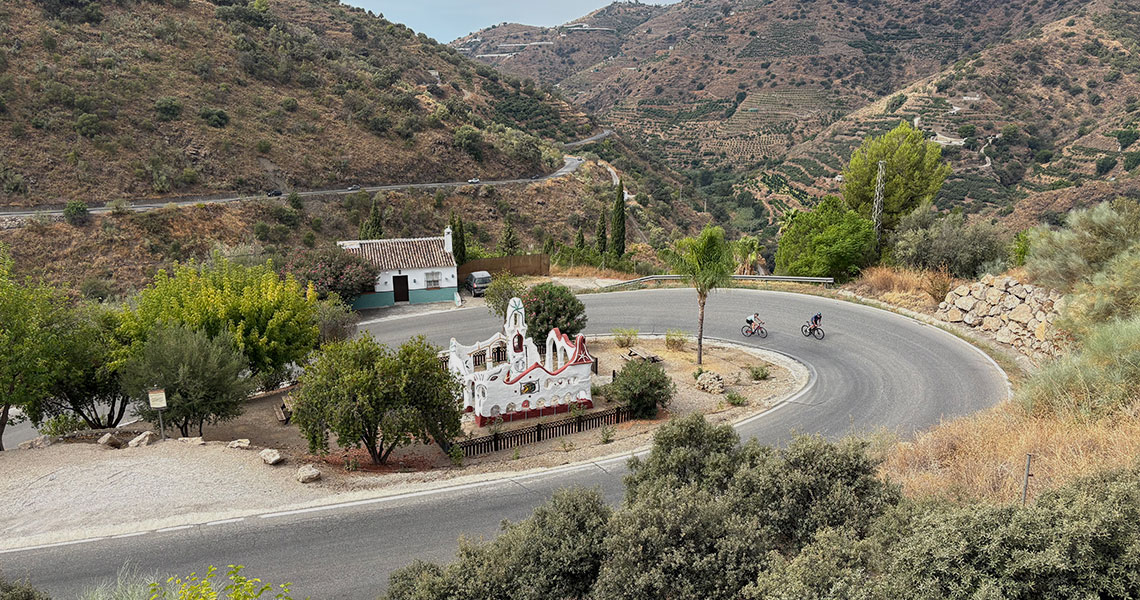 Gravel touring bike route in Andalusia