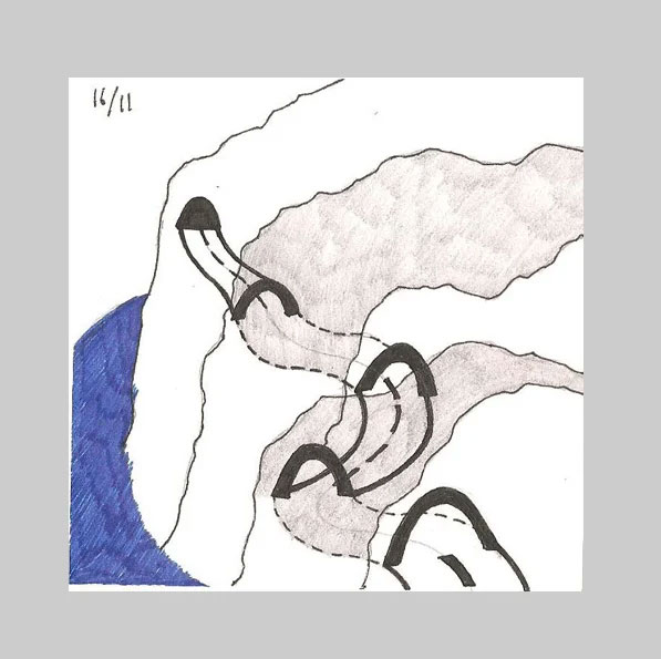 Painting during the bike trip to Siria – Bridges