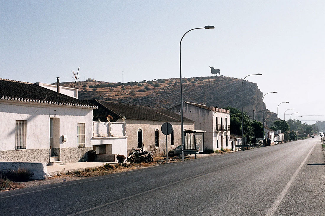 Typical houses along the coastal cycle route from Malaga to Benamocarra