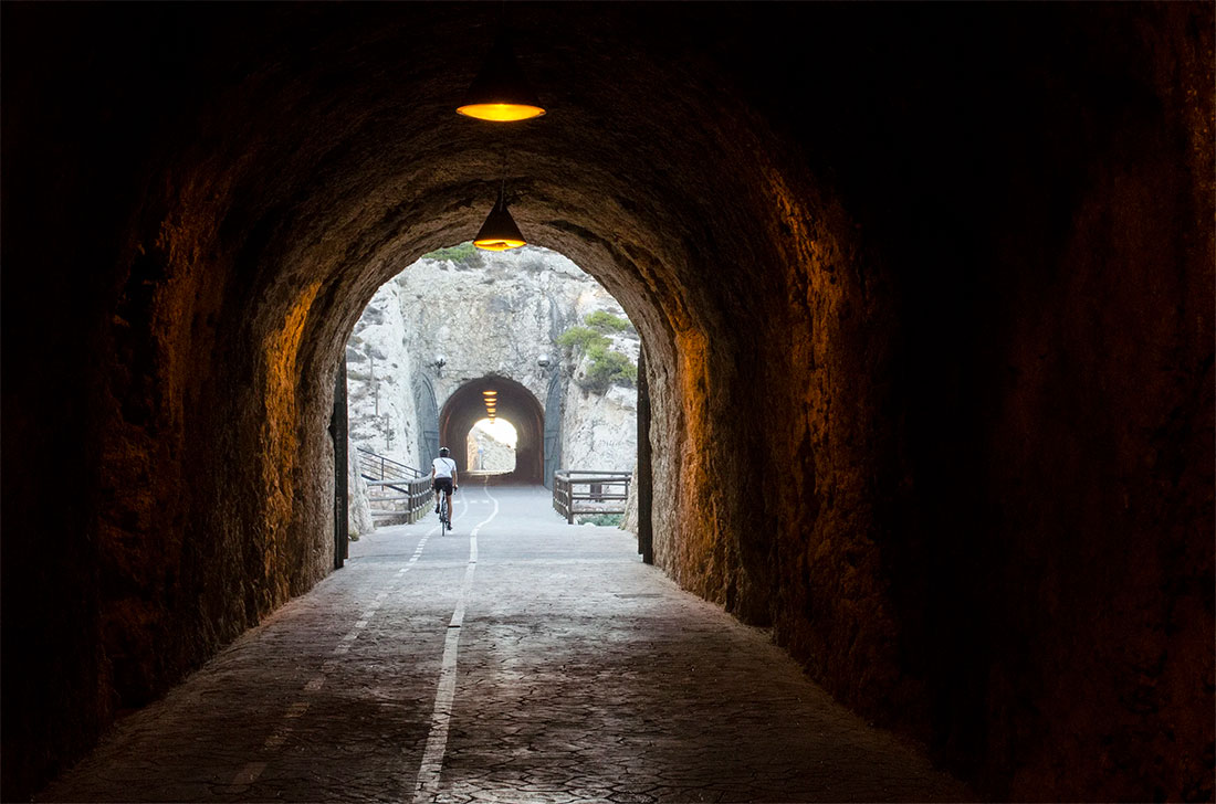 Gravel bike section on the East Coast of Malaga