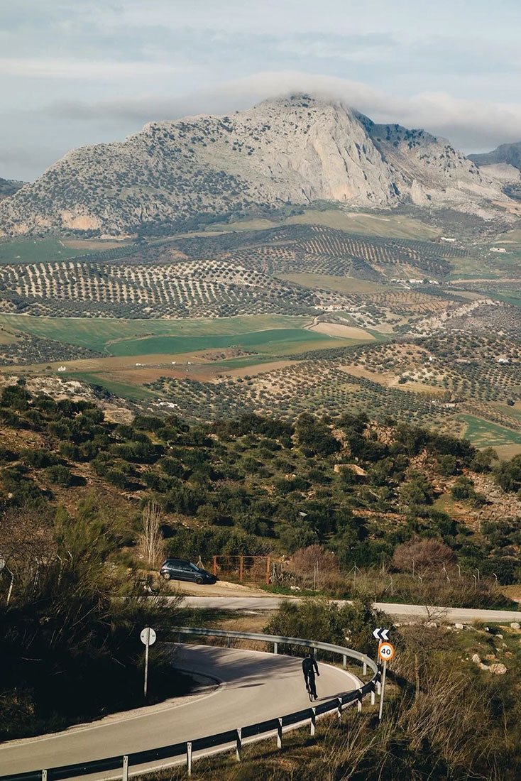 Cycling route from Malaga to Casabermeja – topview