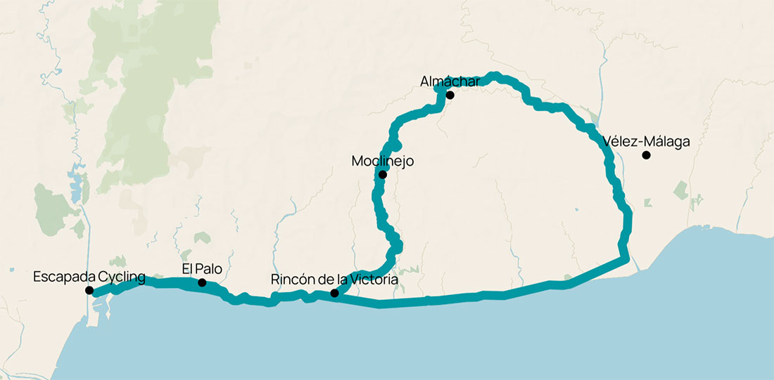 Malaga - Ruta de la Pasa – cycling map