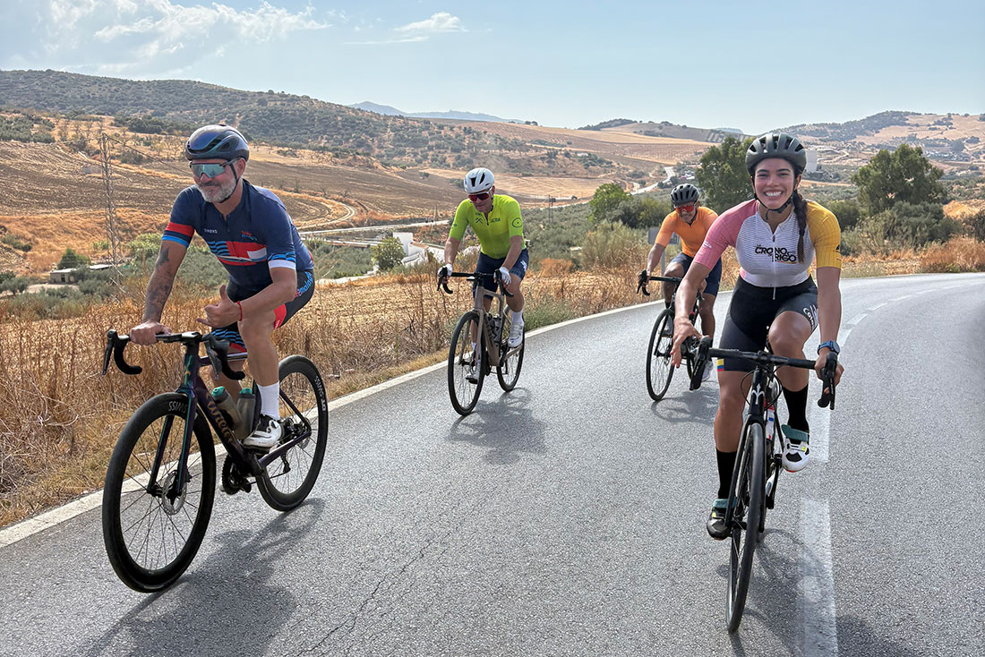 Cycling in Andalusia aling the olive camps and mountain landscapes