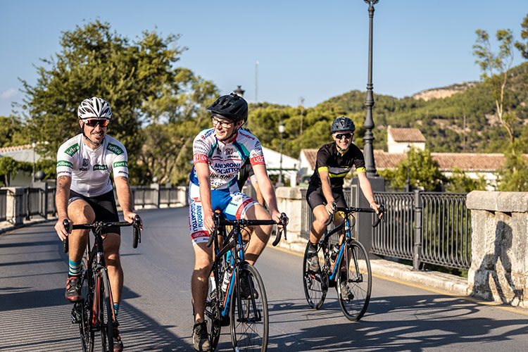 Cyclists enjoying theirs ride on road bikes