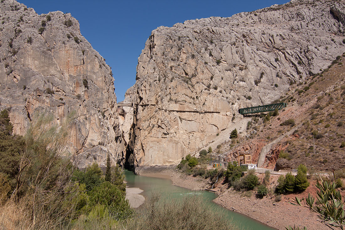 Caminito del Rey in El Chorro as a highlight of cycle travel route to El Chorro