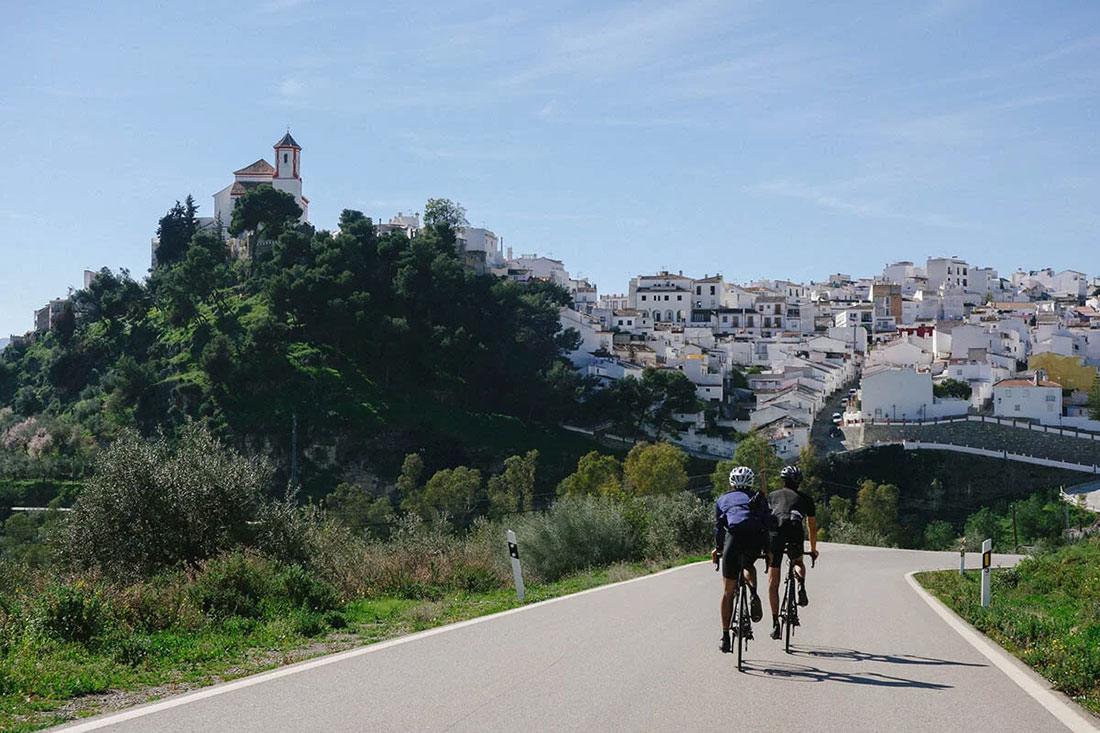 White villages on the cycle route from Malaga to Marbella
