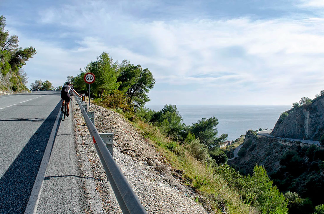 Cycle touring route from Malaga - coastal section
