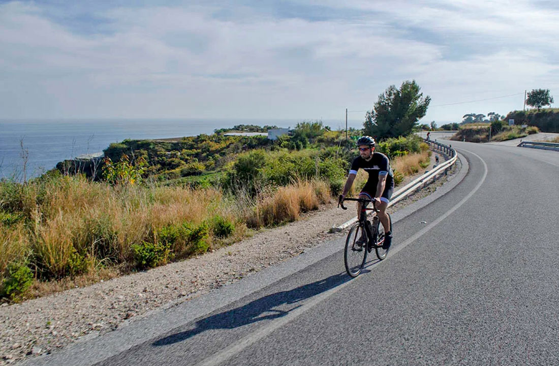 Coastal cycle road from Malaga to Nerja