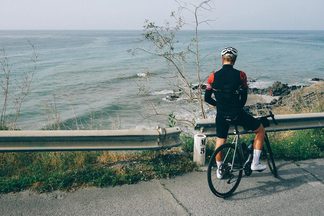 Coastal section of the cycling route Malaga - Zafarrayay - Riogrdo